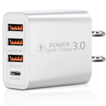 3孔USB+PD QC3.0 多孔充電頭  快充電器