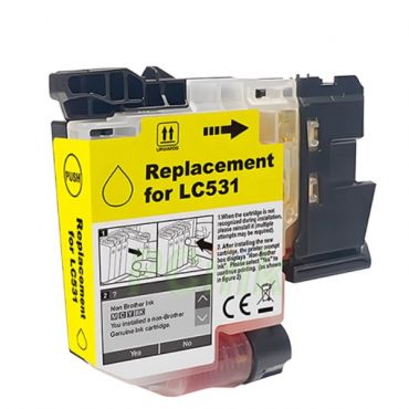 Brother LC531Y 黃色相容墨水匣 LC-531Y