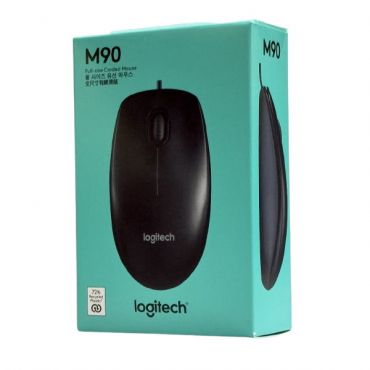 羅技 M90 有線滑鼠 USB線 黑灰