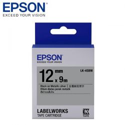EPSON LK-4SBM C53S654421 標籤帶 (金銀12mm ) 銀黑