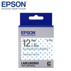 EPSON LK-4BA1 C53S654433 標籤帶 (和紙12mm ) 粉藍/透明灰